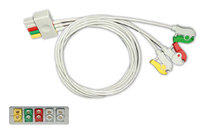 3-adr. EKG-Patientenleitung mit Klammern, zu Dräger (ARBO-VS), 100 cm