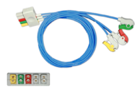 3-adr. OP-EKG-Patientenleitung mit Klammern, zu Dräger (ARBO-VS), 100 cm