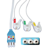 3-adr. Einweg EKG-Patientenleitung, zu Philips HP (Single-Pin)