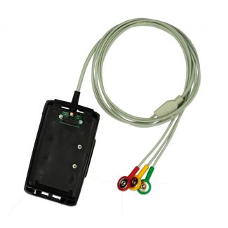 3-adr. LZ-EKG-Komplettkabel mit Druckknopf inkl. Gürtelclip, zu Reynolds Lifecard CF