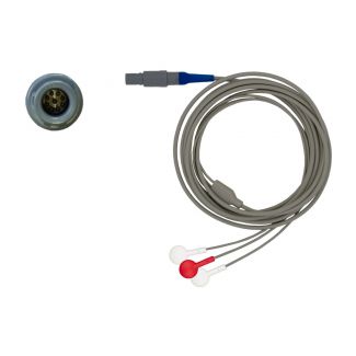 3-adr. EEG-Komplettkabel mit Druckknöpfen, zu Narcotrend