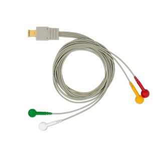 4-adr. LZ-EKG-Komplettkabel mit Druckknopf, zu Schiller MT-101