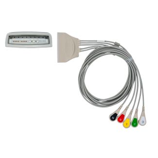 5-adr. Telemetrie-EKG-Patientenkabel mit Druckknopf, zu Philips HP