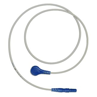 LZ-EKG-Leitung mit DIN-Stecker, Druckknöpfe, blau, 60 cm