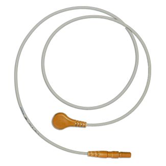 LZ-EKG-Leitung mit DIN-Stecker, Druckknöpfe, orange, 60 cm