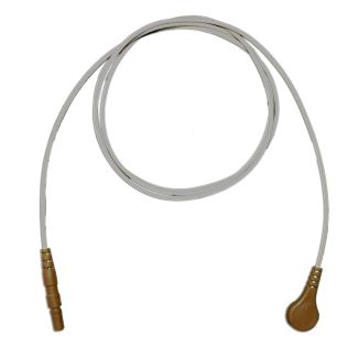 LZ-EKG-Leitung mit DIN-Stecker, Druckknöpfe, rot, 60 cm