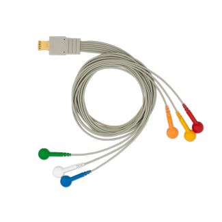 6-adr. LZ-EKG-Komplettkabel mit Druckknopf, zu Schiller MT-101