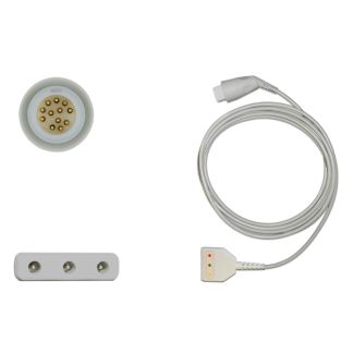 3-adr. EKG-Stammkabel mit 1,5 mm DIN-Buchse, zu Philips & Mindray