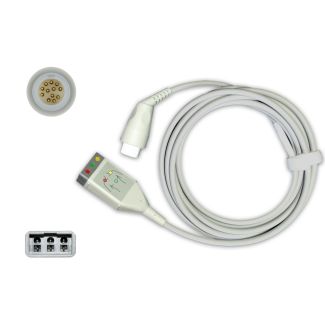 3-adr. EKG-Stammkabel mit Philips-Stecksystem, zu Philips HP