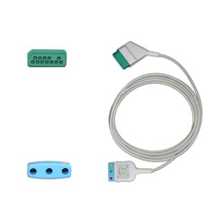 3-adr. EKG-Stammkabel mit 1,5 mm DIN-Buchse, zu Nihon Kohden