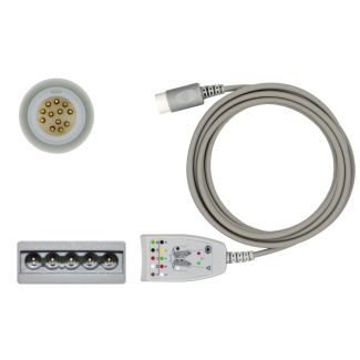 5-adr. EKG-Stammkabel mit Philips-Stecksystem, zu Philips HP