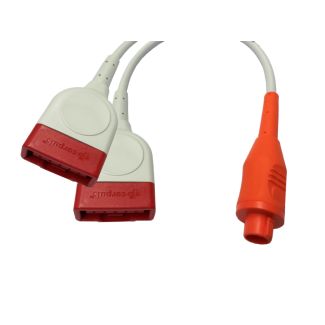 IBP Y-Adapterkabel mit 2x GE Marquette-Buchse, Orig. GS Stemple corpuls³