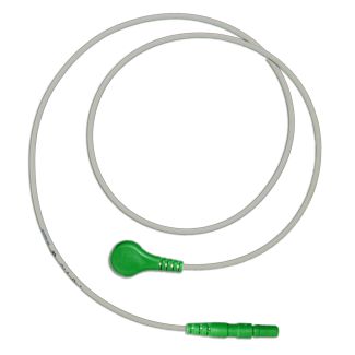 LZ-EKG-Leitung mit DIN-Stecker, Druckknöpfe, grün, 60 cm
