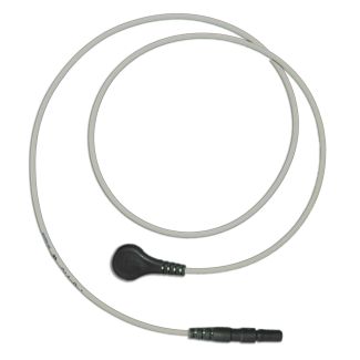 LZ-EKG-Leitung mit DIN-Stecker, Druckknöpfe, schwarz, 60 cm