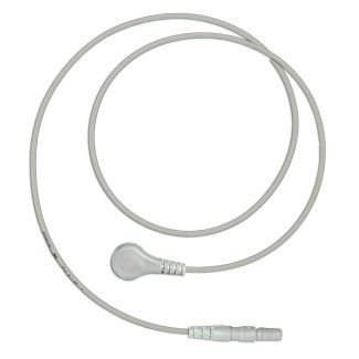 LZ-EKG-Leitung mit DIN-Stecker, Druckknöpfe, weiß, 60 cm