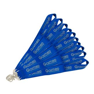 Schlüsselband, blau, mit GOLMED-Label - universell einsetzbar