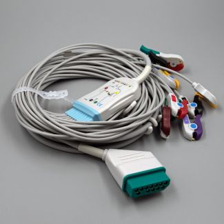 10-adr. EKG-Komplettkabel mit Klammern, zu Nihon Kohden für Life Scope