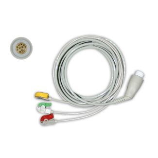 3-adr. EKG-Komplettkabel mit Klammern zu Philips HP & Mindray