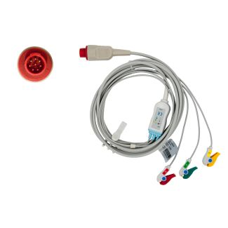 3-adr. EKG-Komplettkabel mit Klammern, zu Medical ECONET BM 3, BM 3+, Compact 5