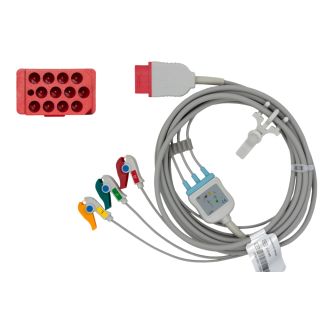 3-adr. EKG-Komplettkabel mit Klammern, zu Medical ECONET BM 5 / 7, Compact 7 / 9
