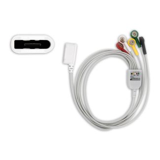 5-adr. LZ-EKG-Komplettkabel Druckknöpfe, 105 cm, Orig. GE zu Seer 1000