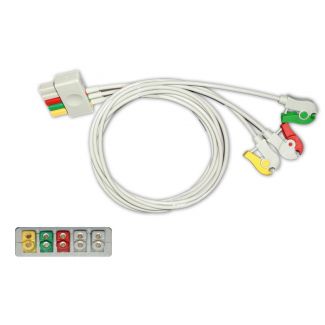 3-adr. EKG-Patientenleitung mit Klammern, zu Dräger (ARBO-VS), 100 cm
