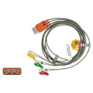 3-adr. OP-EKG-Patientenleitung mit Klammern, zu Philips HP, 100 cm