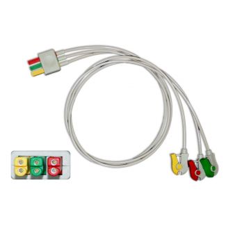 3-adr. EKG-Patientenleitung mit Klammern, zum VS-Stecksystem, 100 cm
