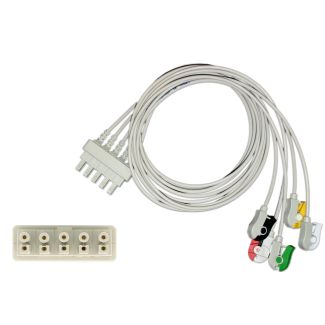 5-adr. EKG-Patientenleitung mit Klammern, zu Philips HP, 100 cm