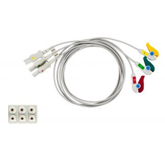 3-adr. EKG-Patientenleitung mit Klammern, zu Spacelabs TruLink, 90 cm