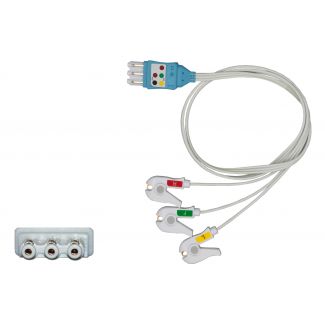 3-adr. Einweg EKG-Patientenleitung, zu Philips HP (Single-Pin)