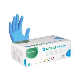 Nitril PF Simple Handschuhe M, blau, VE á 100 Stück