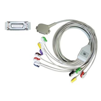 10-adr. EKG-Komplettkabel mit Klammern, zu Siemens etc.