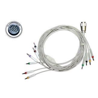 10-adr. EKG-Komplettkabel mit Bananenstecker, zu Bosch & Cardioline