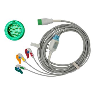 3-adr. EKG-Komplettkabel Economy mit Klammern, zu Mindray