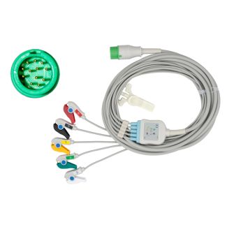 5-adr. EKG-Komplettkabel Economy mit Klammern, zu Mindray