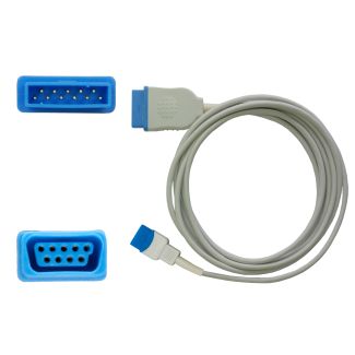 SpO2-Adapterkabel, zu GE Datex blau/flach auf GE TruSignal, 220 cm
