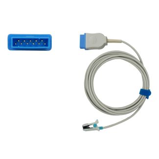 SpO2-Ohrsensor, zu GE Datex blau/flach 11pin, 300 cm