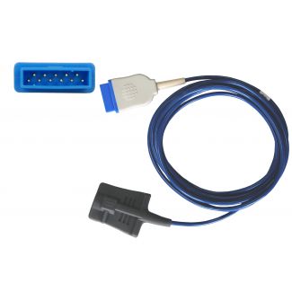 SpO2-Silikon-Fingersensor für Erw., zu GE Datex blau/flach 11pin, 300 cm