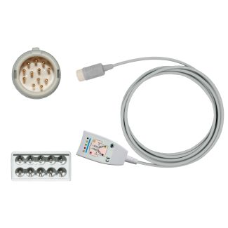 10-adr. EKG-Stammkabel mit Philips-Stecksystem, Orig. Philips HP