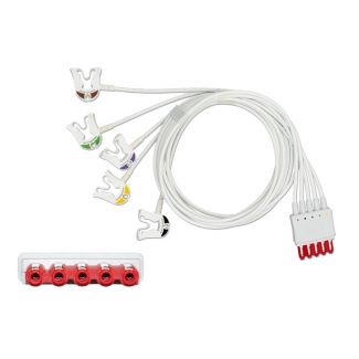 5-adr. EKG-Patientenleitung mit Klammern, Orig. Philips HP, 100 cm
