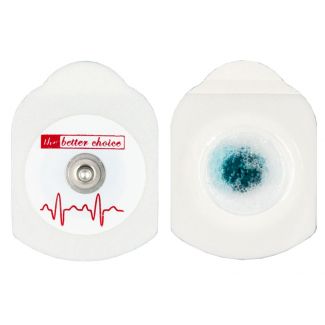 EKG-Notfall-Elektrode, stark klebend, Liquid Gel, 36 x 51 mm, rot, 1.200 Stück