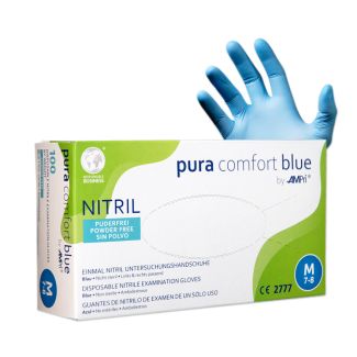 Nitril PURACOMFORT BLUE Handschuhe M, blau, VE á 100 Stück