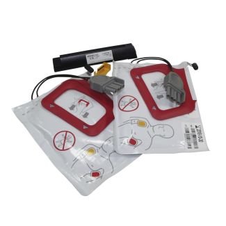 Lithium-Batterie, Original Physio Control LP CR Plus inkl. 2 QUIK PAK