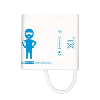 NiBP-Einweg-Manschette, 1-Schlauch, Erw. XL 26-45 cm, mit Adapter