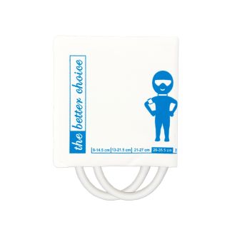 NiBP-Einweg-Manschette, 2-Schlauch, Erw. mittel 26-35 cm, mit Adapter