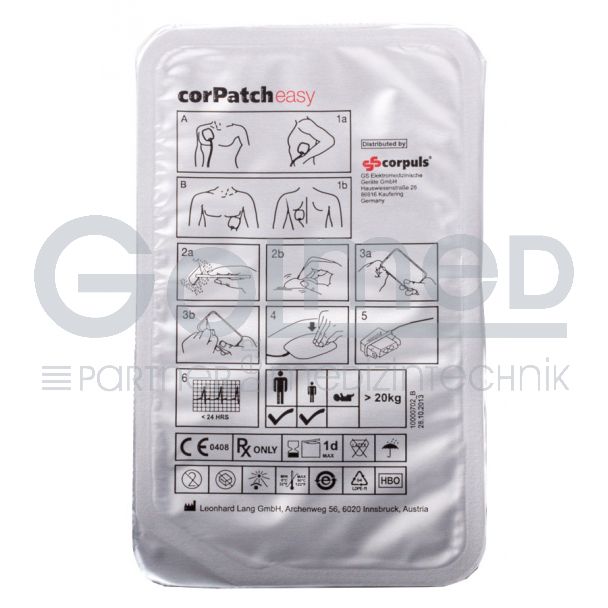 Multifunktionselektrode corPatch easy für Erw., Orig. GS Stemple corpuls³, 10 Paar Bild 2