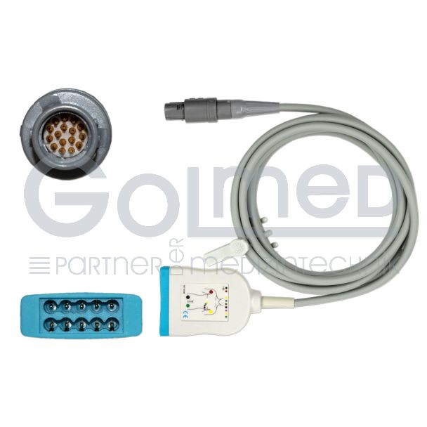 10-adr. EKG-Stammkabel IEC1, zu Siemens AXIOM Sensis, 250 cm