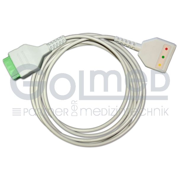 3-adr. EKG-Stammkabel mit 1,5 mm DIN-Buchse, zu GE Marquette Bild 2