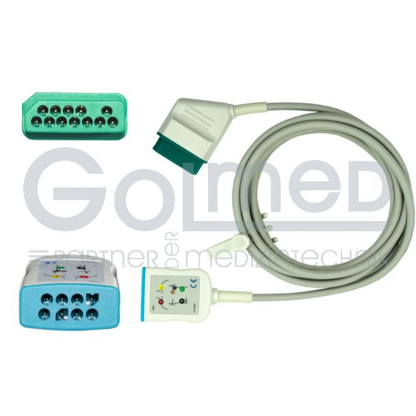 3- /6-adr. EKG-Stammkabel mit NK-Stecksystem, zu Nihon Kohden